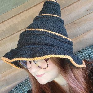 Crochet Striped Wizard Hat