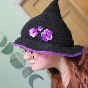 Crochet Flower Witch Hat